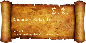 Daubner Katalin névjegykártya